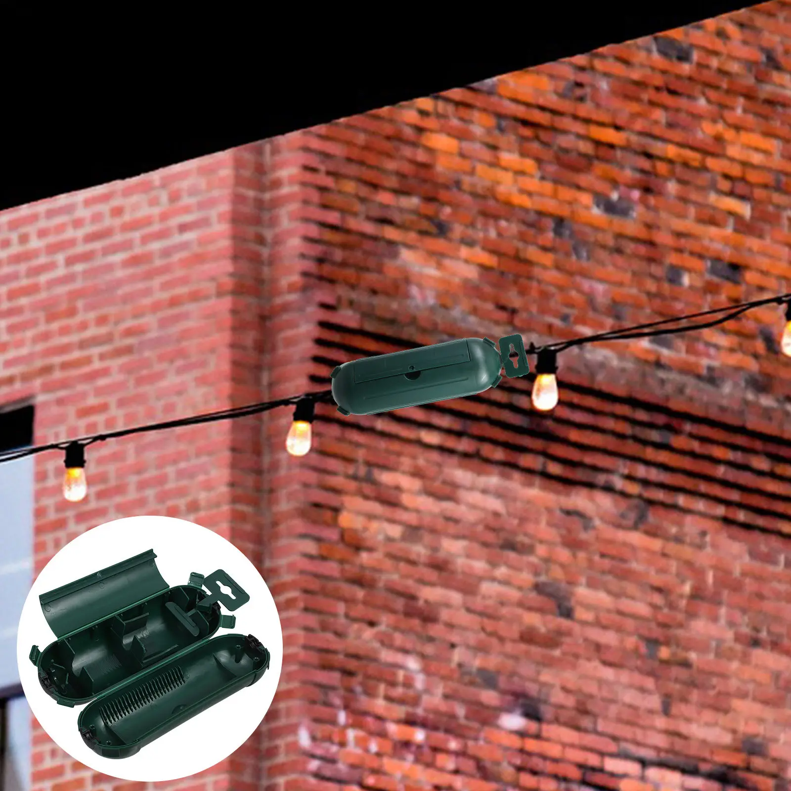 Weatherproof Electrical Connection Box Flat Bottom Design Enhanced Claw Security Extension Cord Safety Cover Outdoor Indoor Use