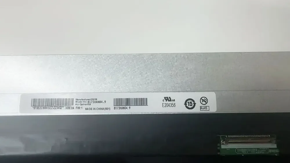 

B173HAN04.9 144 Гц 17,3 дюйма IPS ЖК-экран для ноутбука 1920X1080 40 контактов, 300 нит, 72% NTSC