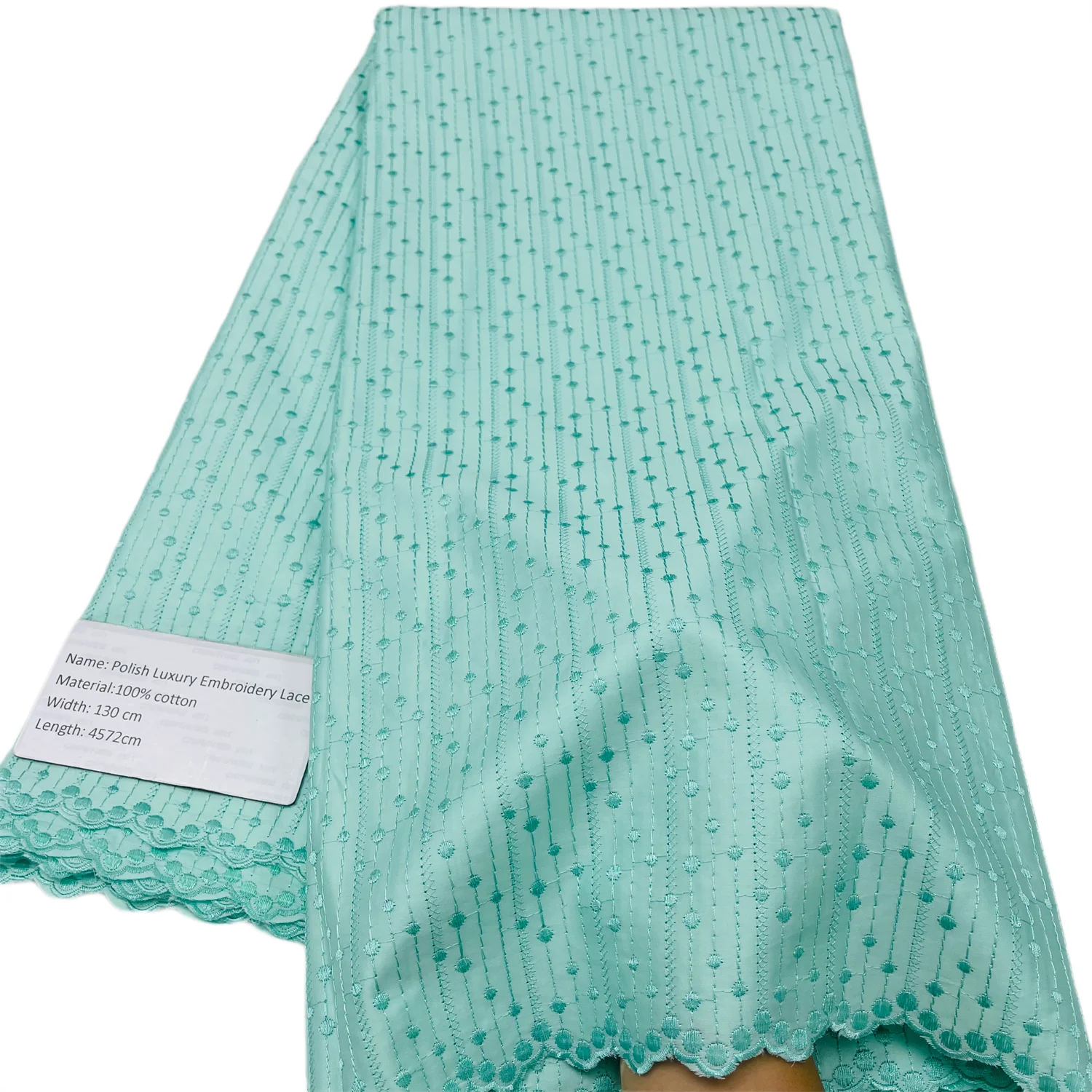 

Роскошная чистая африканская польская кружевная ткань 2025, нигерийская высококачественная кружевная ткань из 100% хлопка для шитья свадебного платья