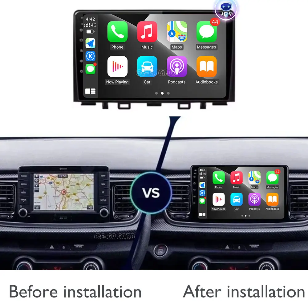 لكيا ريو ستونيك YB 2016 2017 2018 2019 2020 2021 2022 أندرويد 16 Carplay راديو السيارة التلقائي لتحديد المواقع مشغل فيديو الوسائط المتعددة ستيريو BT