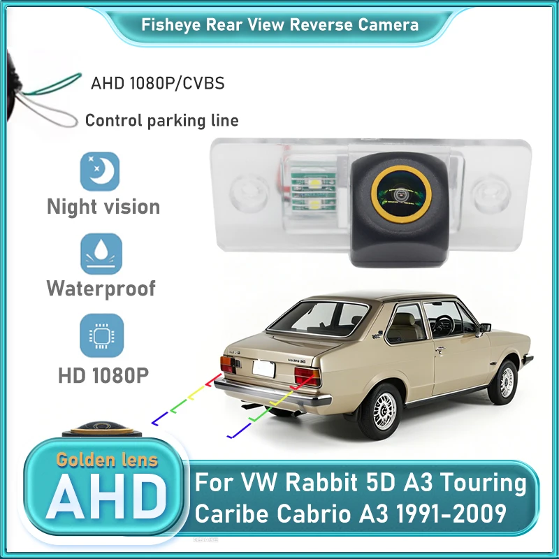 

170-градусная камера заднего вида AHD 1080P для Volkswagen Rabbit 5D Touring A3 1H Rabbit A3 Caribe Cabrio A3 1991-2009 Камера заднего вида