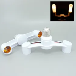 2 Heads Splitter E27 to 2 e27 LED Lamp base Converter Socket Holder led light 2 way bulb power Adapter Lamp Extended Light