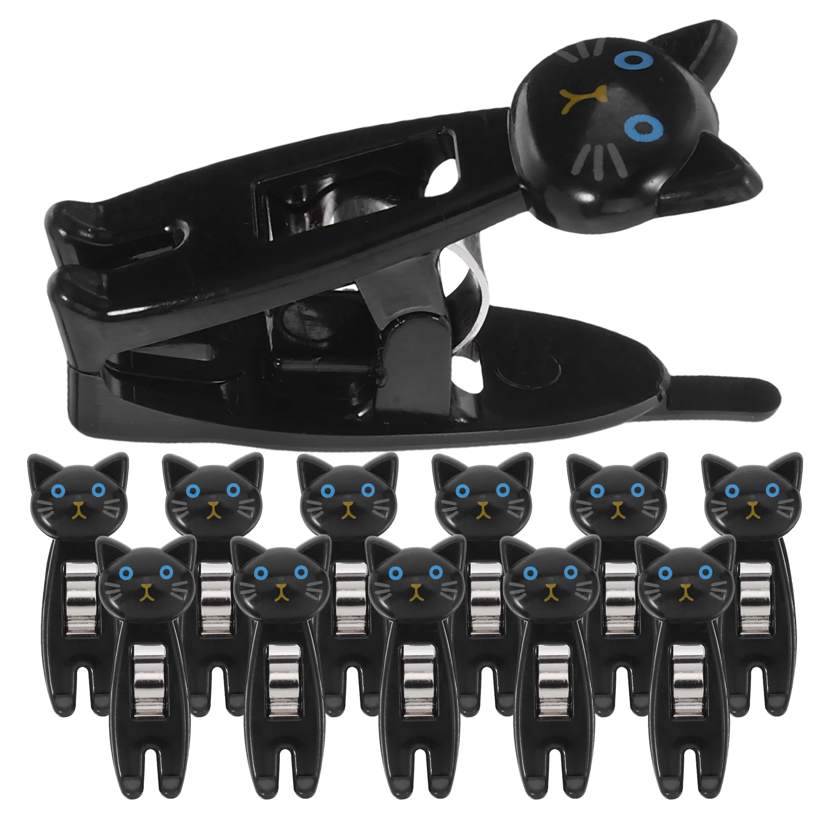 

Bill Folder Chip Clips Cat Bag for Food Packages Colorful Cartoon Paper Clamp Cute Decorative Clothes Pins Stationery