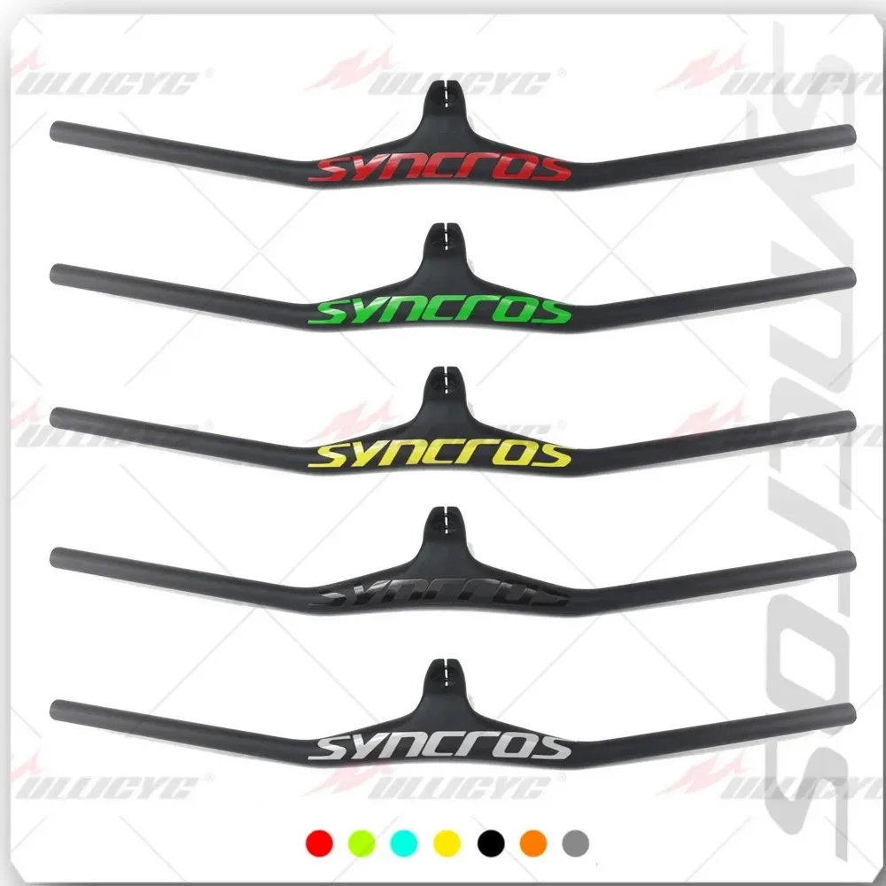 SYNCROS  Carbon  Integrated Cockpit  MTB Handlebars 28.6mm-17Degree  For Mountain Bike Handlebars lenght 660~800mm Bicycle Parts