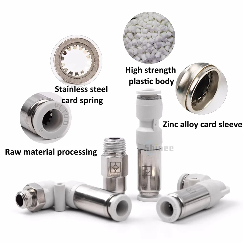 1PCS Pneumatische Air Rückschlagventil Rückschlagventil Schlauch Gas Rohr Schnell Anschluss SPU SPV SPM CVPU One Way Air Rückschlagventil AKH08 12