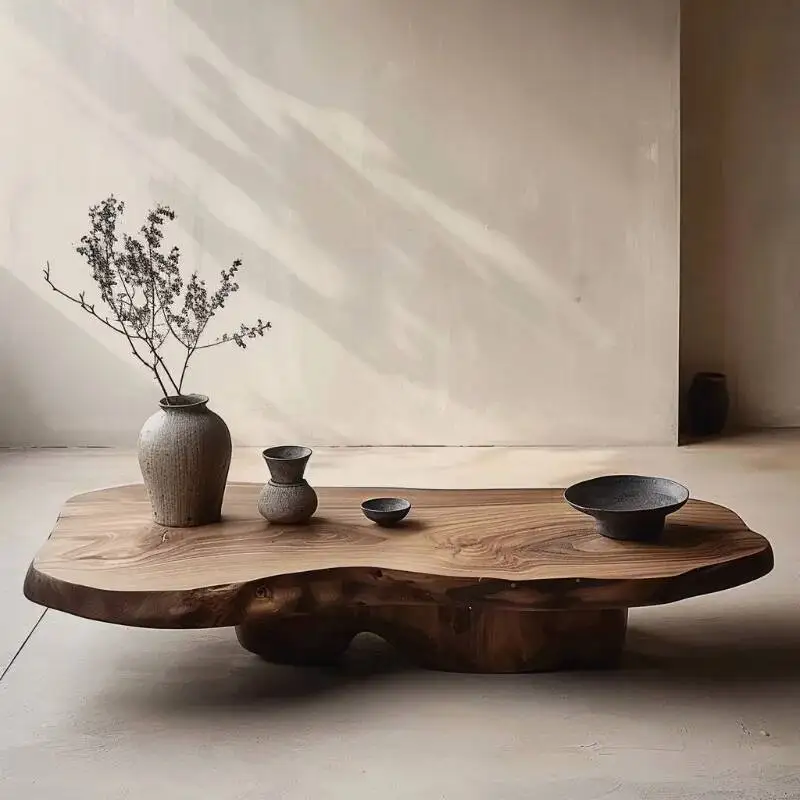 

Японские журнальные столики из цельного дерева в стиле ваби-саби, скандинавский креативный чайный столик для гостиной B & B, дизайнерская мебель для дома FYCT