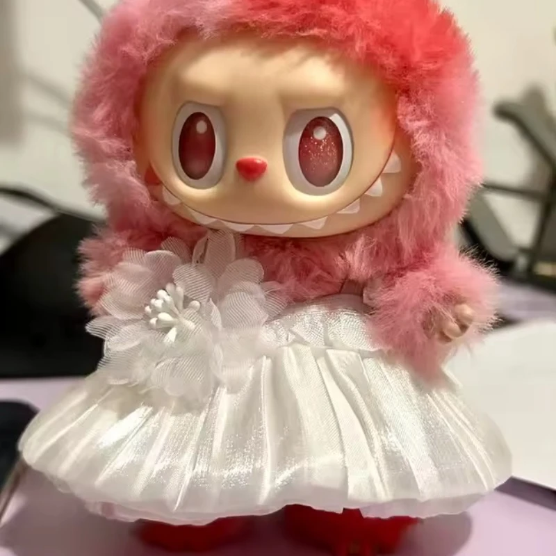 

Мини-плюшевая кукольная одежда, юбка-бутон с жемчужным аксессуаром для волос, Labubu I II, куклы-идолы, корейская кукла Kpop, одежда «сделай сам», подарки