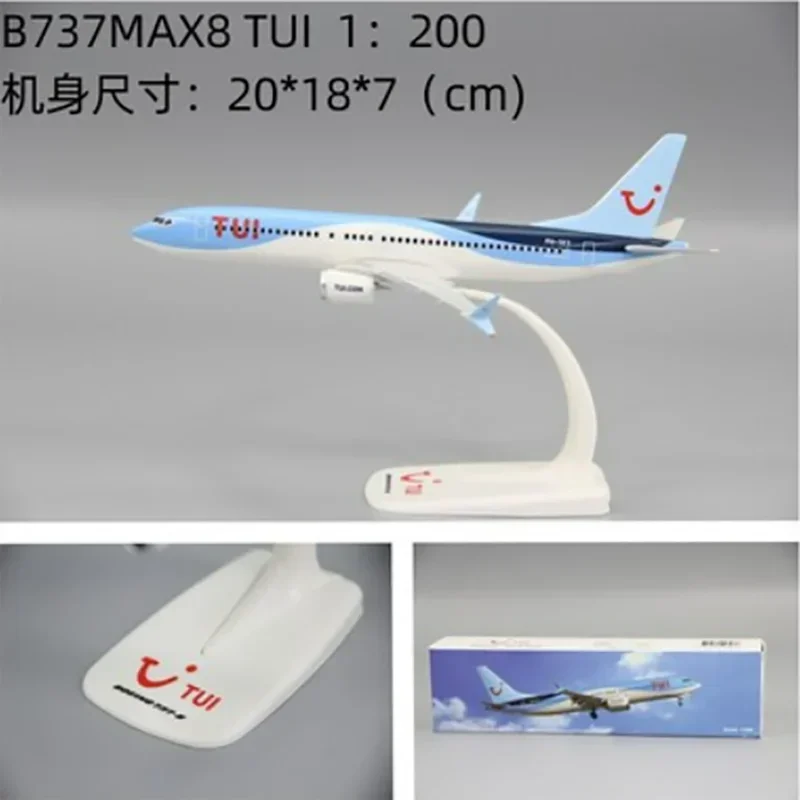 Scale 1:200 B737MAX8 B787-8 TUI Fly Tuifly Airlines ABS Plastic Aircraft Model Toy Assembly for Collection