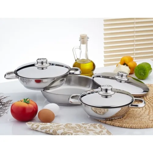 Of gulsan Omlet Set Steel 6 Piece Steel Cover 3 Size Oblate Steel Cookware