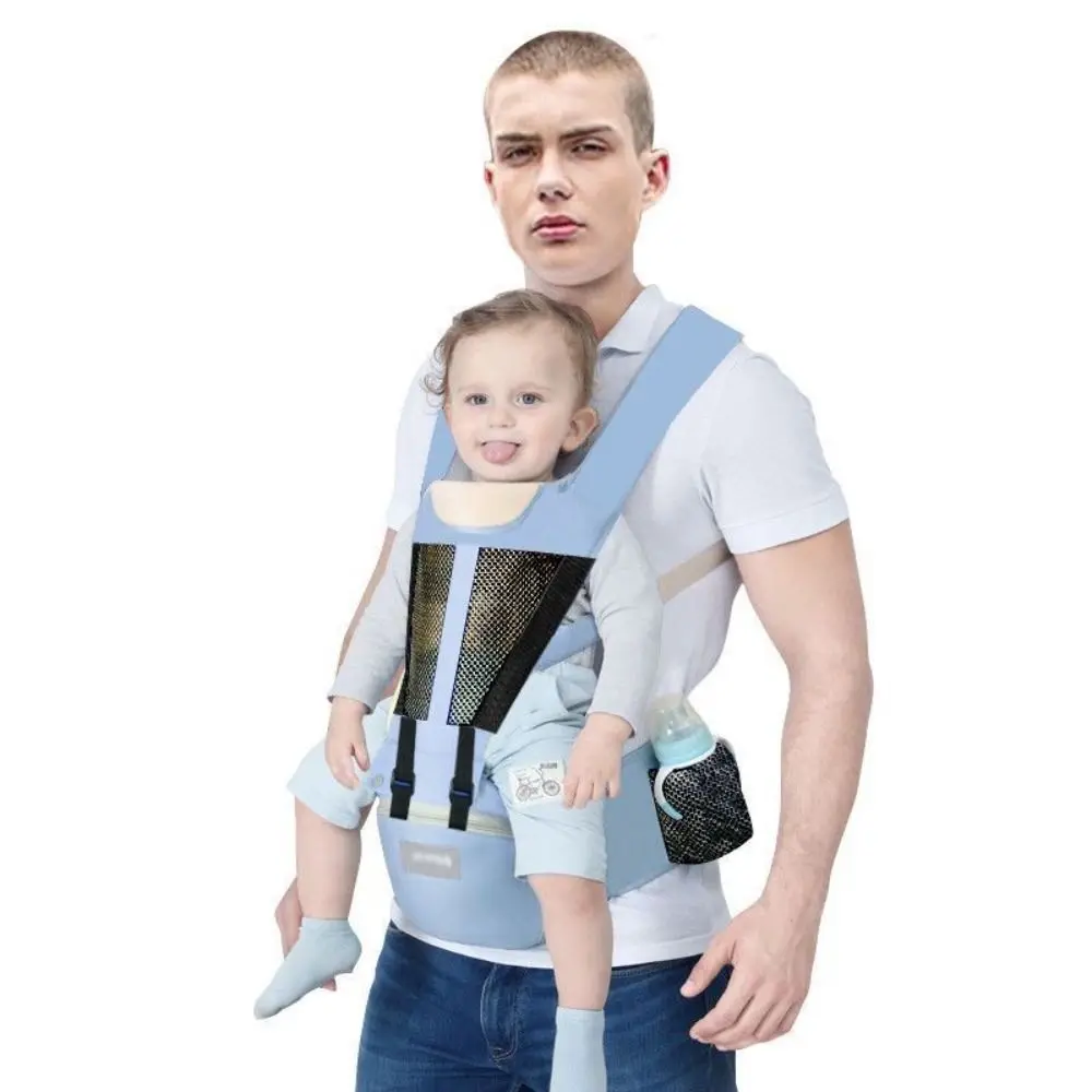 

Horizontal Holding Type With Seat Cotton Mesh Front Holding Newborn Sling Wrap Baby Wrap Carrier Infant Backpacks