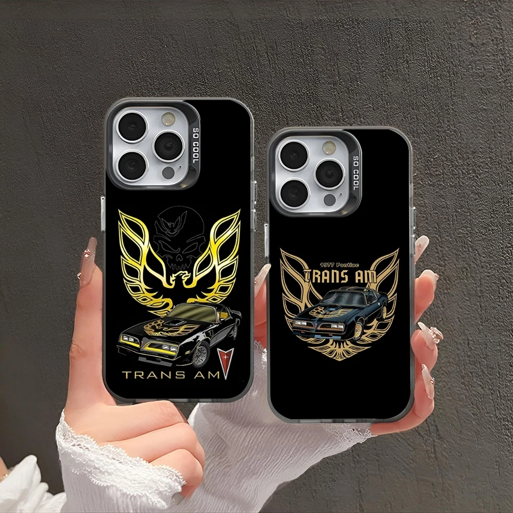 Muscle Pontiac Car Phone Case Black White Cool Phone Case for IPhone 15 14 13 12 Pro Max 11 2024 Fashion couple