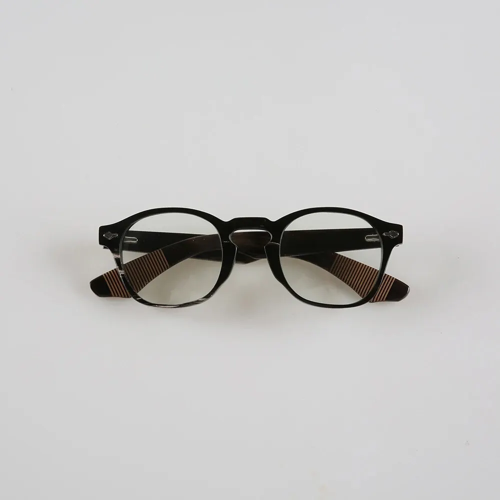 

Glasses Frame Men Women Square Rivets Retro Handmade Natural Horn Reading Eyeglass Frames Unique Classic Luxury Eyeglasses