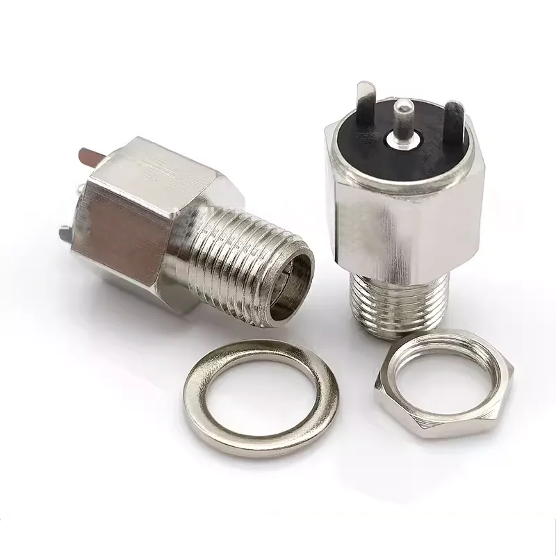 DC Power socket DC-095A vertical all-copper all-metal high current socket 5.5X2.5 pin hole 8MM
