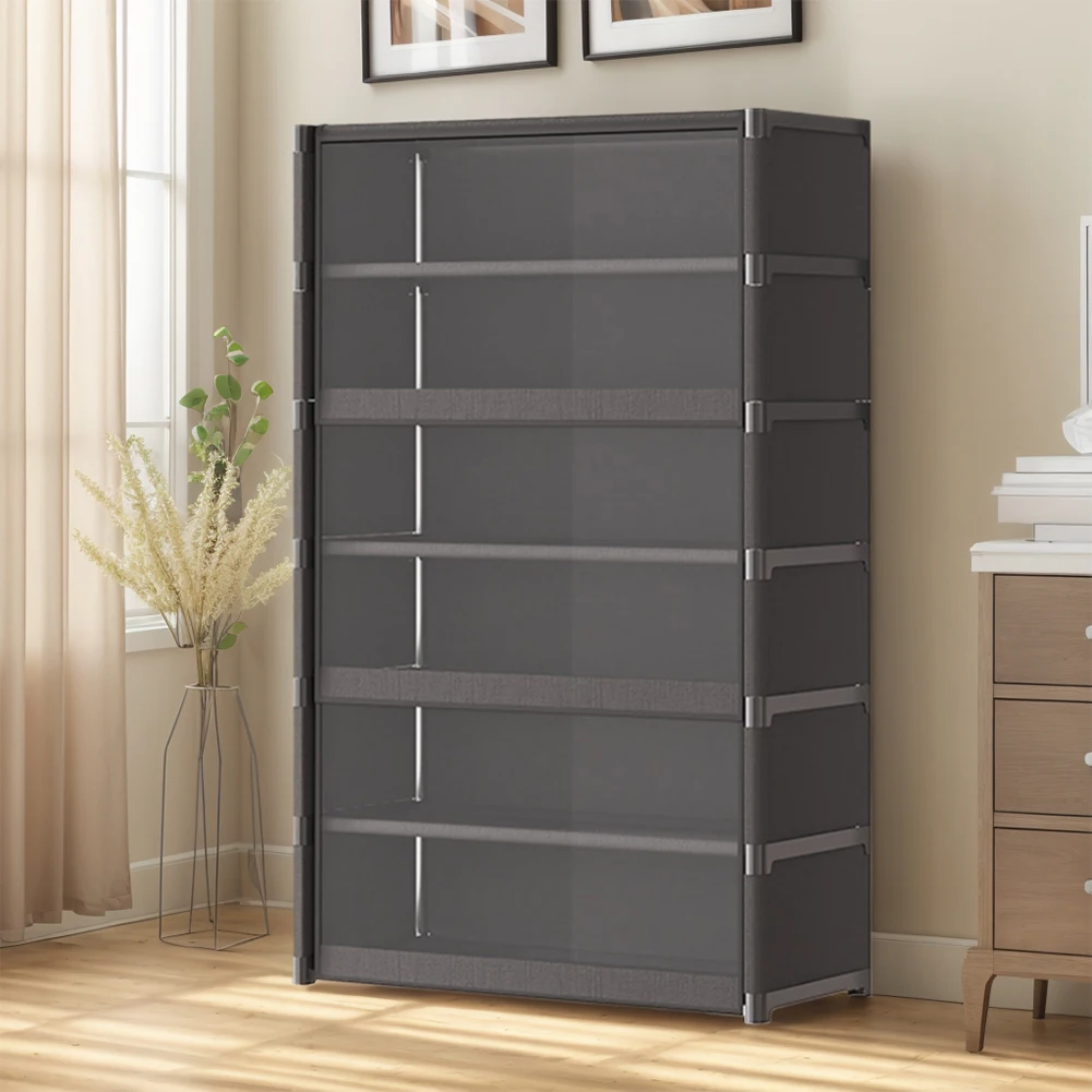 

Органайзер для обуви на 7 ярусов с крышкой, шкаф для хранения обуви с прозрачной откидной дверцей, шкаф для хранения сумок, книг, одежды