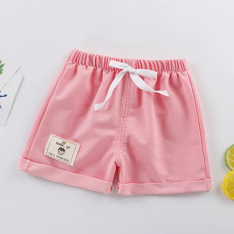 Pantalones cortos con diseño de cintura elástica para niños, ropa informal de punto para niños de 12 a 5 años, verano 2024