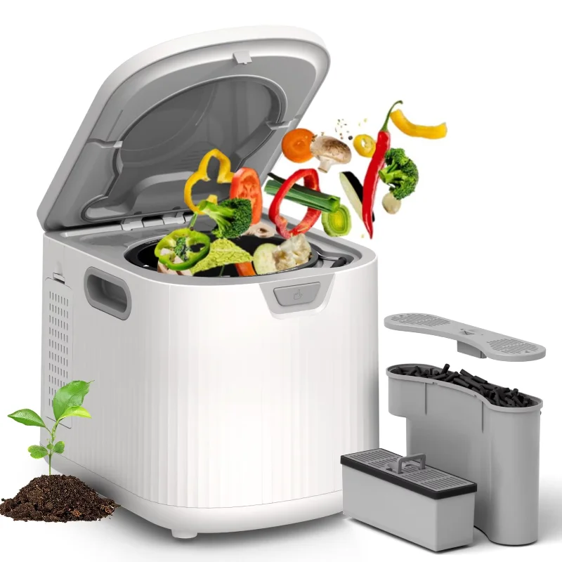 Kitchen Composter Garbage Disposal 3.3L Composting Machine Food Waste Odor-Free Design Kitchen Compost Food Recycler Machine
