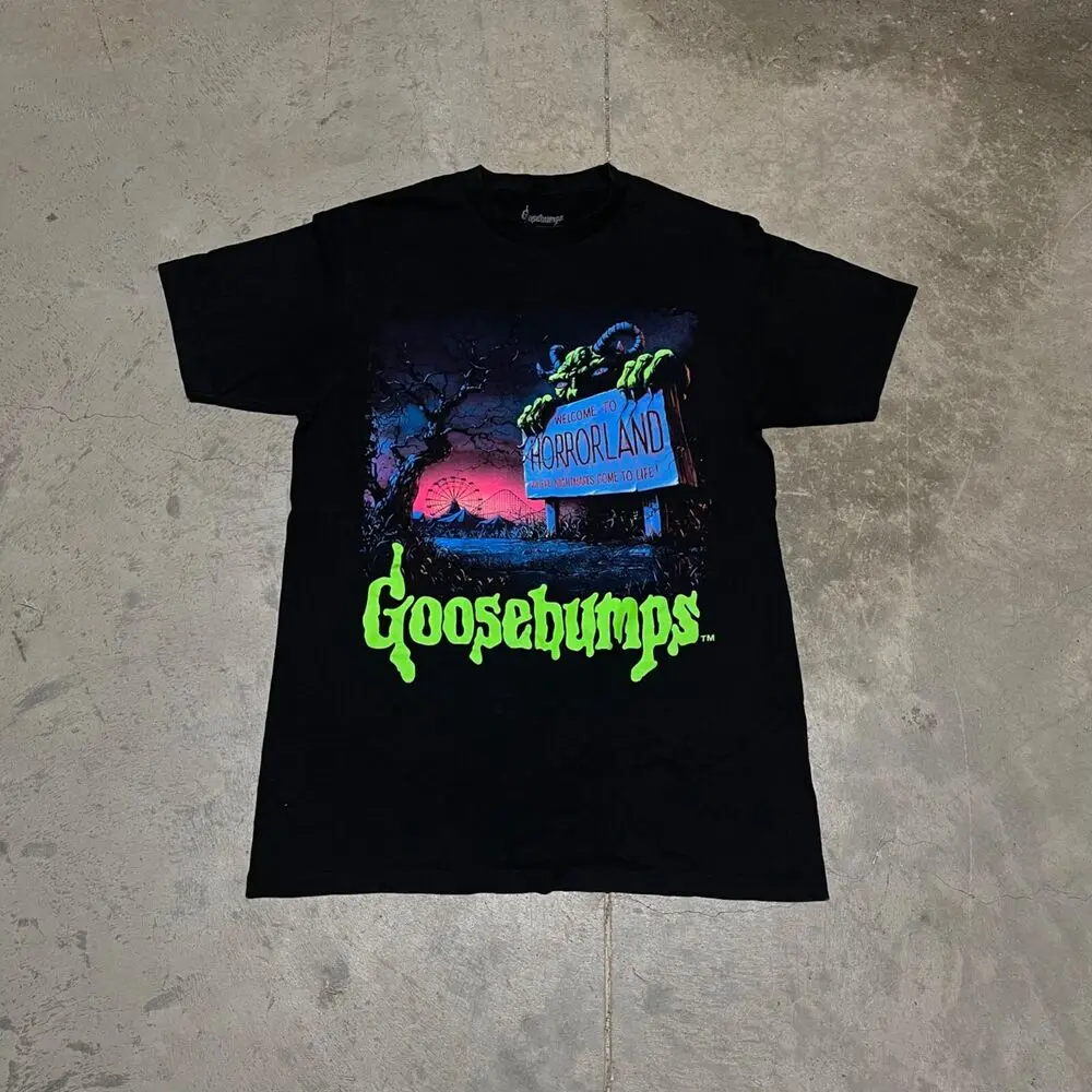 Mens Goosebumps Shirt Size Small Welcome To Horrorland Book Horror R.L. Stine