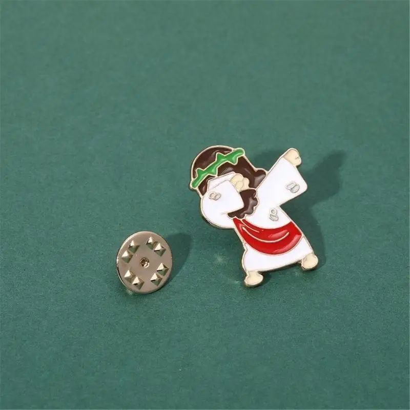 652f Jesuses Messiah Men trâm cài, chân men vui nhộn ghim chân các biểu tượng đức tin Kitô giáo