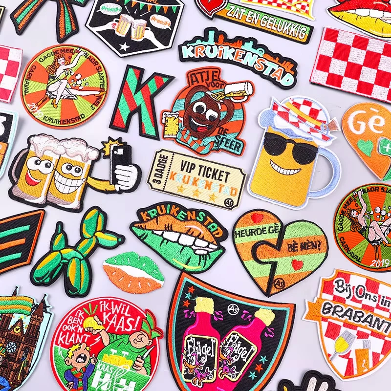 Kruikenstad Carnival  Iron On Patches For Clothes Netherland Festival Emblem Embroidery Patch Celebration Gifts Carnival Patches