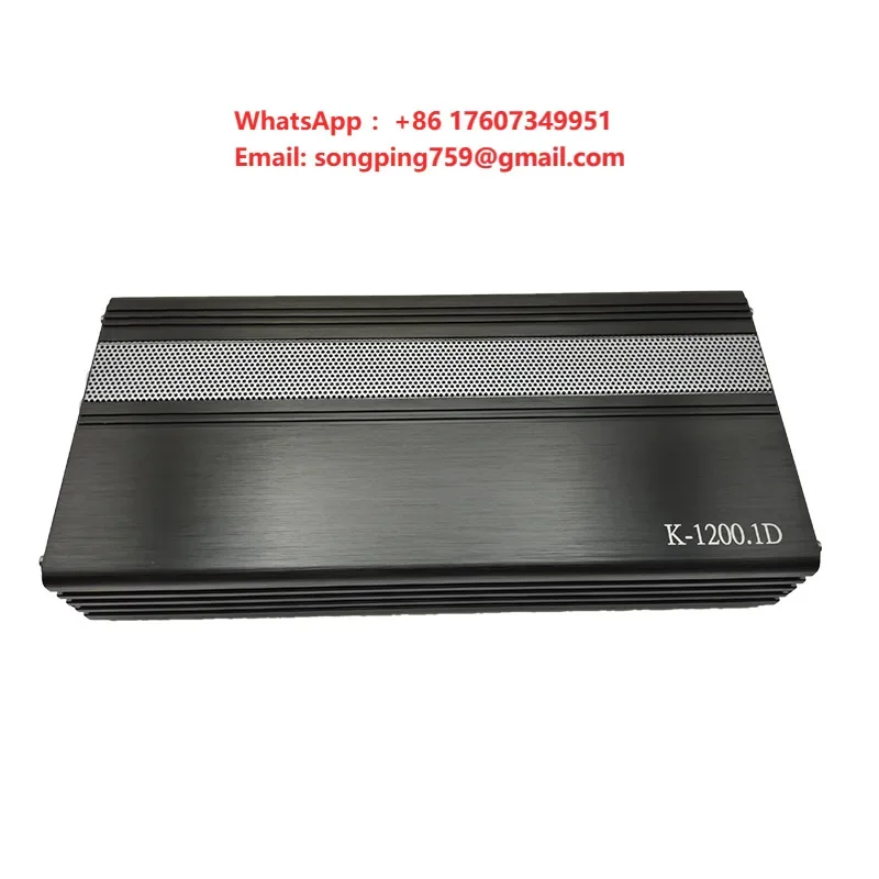 Bermans K-1200.1D 12V High-Power Class D Single-Channel Mono Car Audio Amplifier 1200W 90dB SNR 17Hz-180Hz