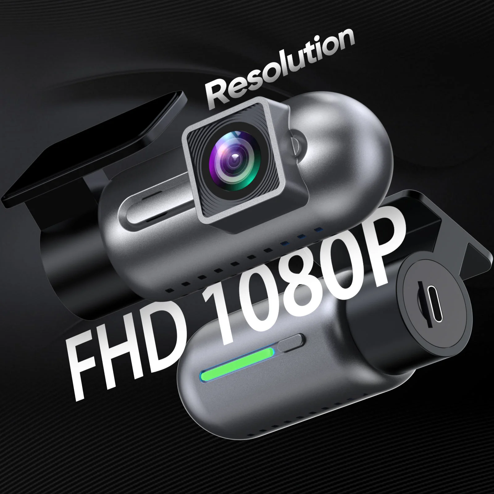 Car Dash Cam FHD 1080P Single Dash Camera 150 Degree Wide Angle Night Vision Loop Recording 24H Parking Mode App Control