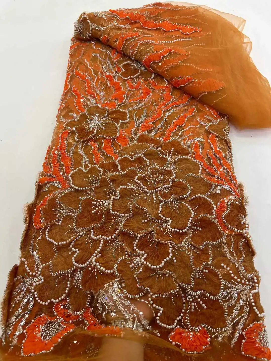 

Luxury African 3D Lace Fabric 5 Yards Embroiderd Nigerian Lace Fabric 2026 High Quality Laces Groom Tulle French Lace For Drees