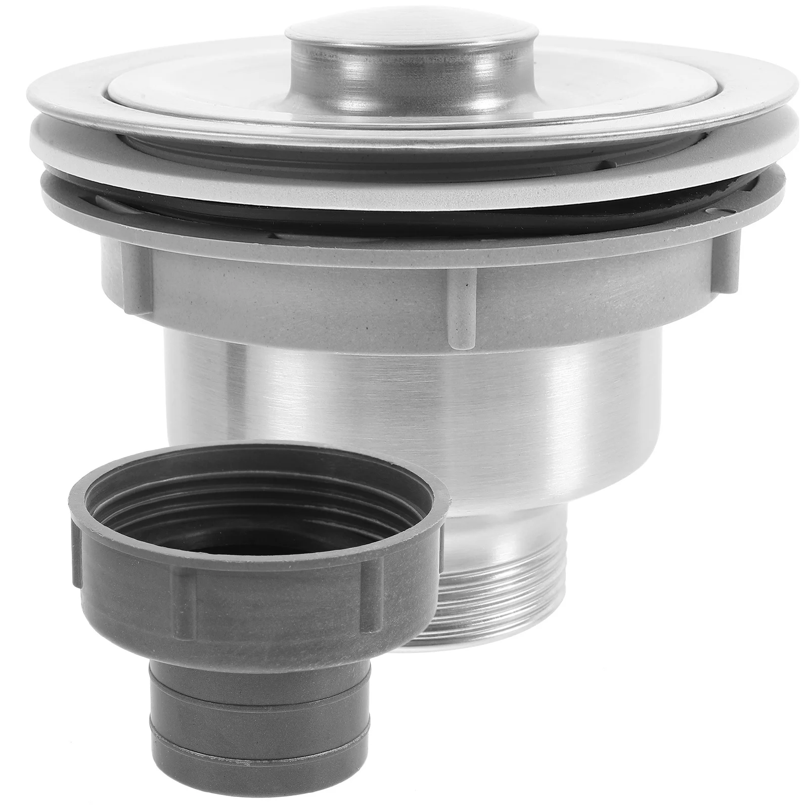 1 комплект, комплект сливного фильтра для кухонной раковины, нержавеющая сталь, защита от засорения, легко чистится, гладкие края, долговечная цепь с пробкой для раковины