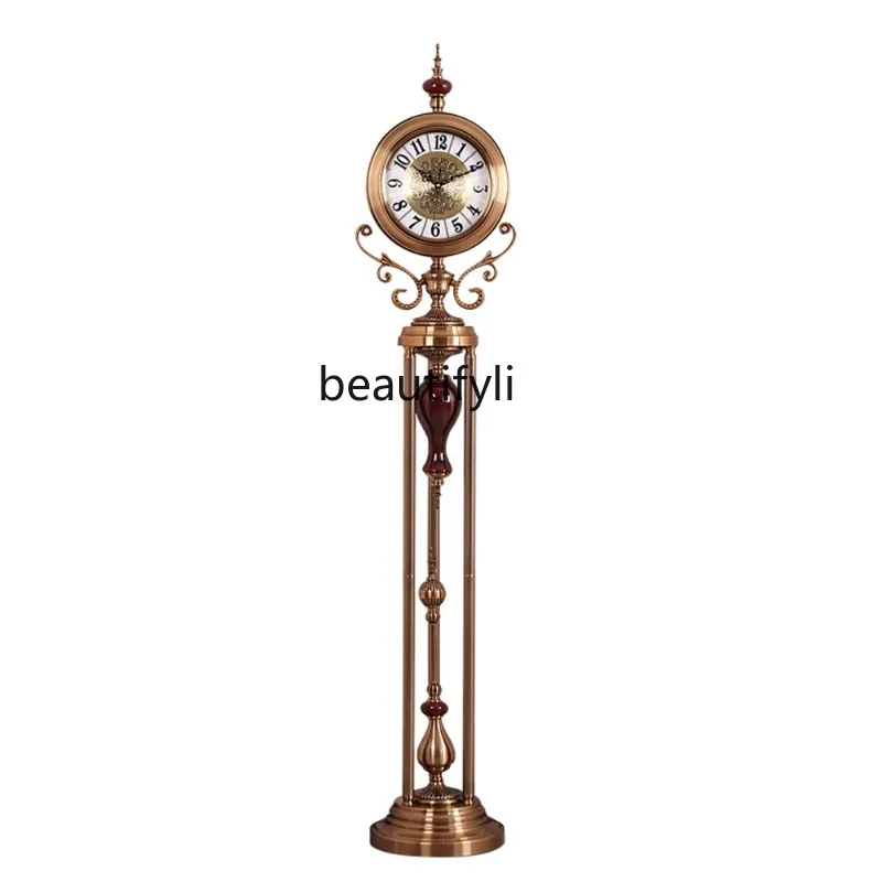 

the Grandfather Clock Vertical Living Room Decoration European-Style Luxury Clock Decoration Stand Large Pendulum Clock Clocks