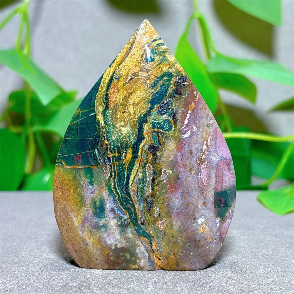 Ocean Jasper Free Form Crystal Natural Stone Quartz Stone Minerals Home Decoration Reiki Craft Gifts Energy Healing Garden Love