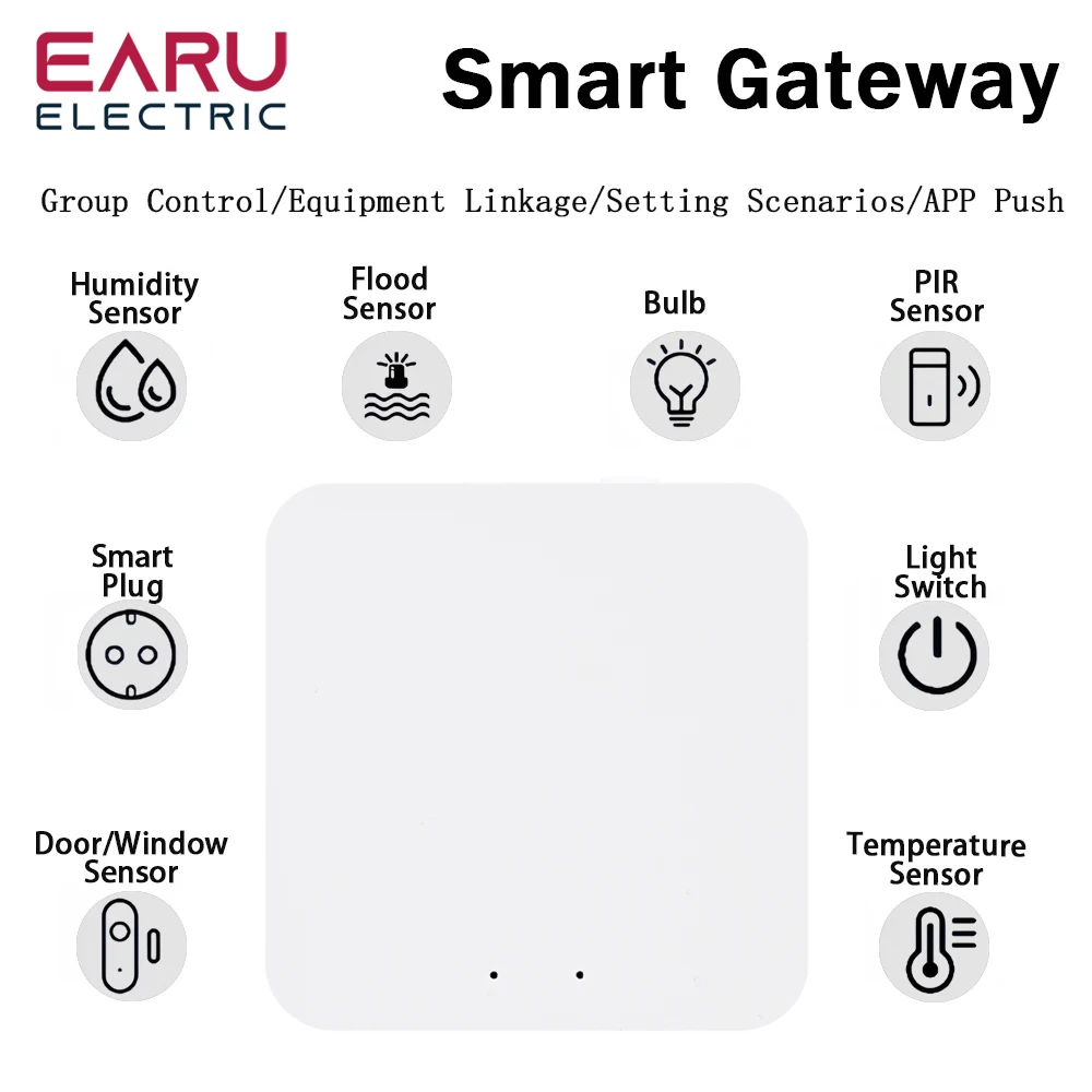 Tuya eWelink Zigbee 3.0 Gateway Hub Bluetooth Smart Home Wireless Bridge Smart Life APP Remote Control Works with Alexa Google