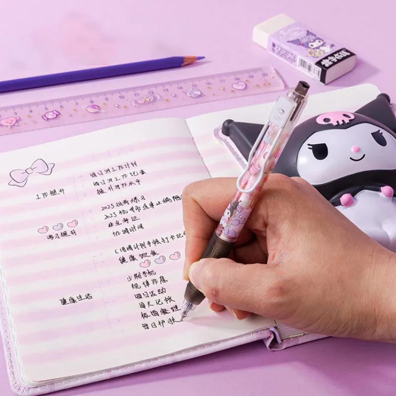 Sanrio Notebook Cute Kuromi Decompression Magnetic Buckle Creative Cartoon Account Book Student Relieve The Pressure Notebook