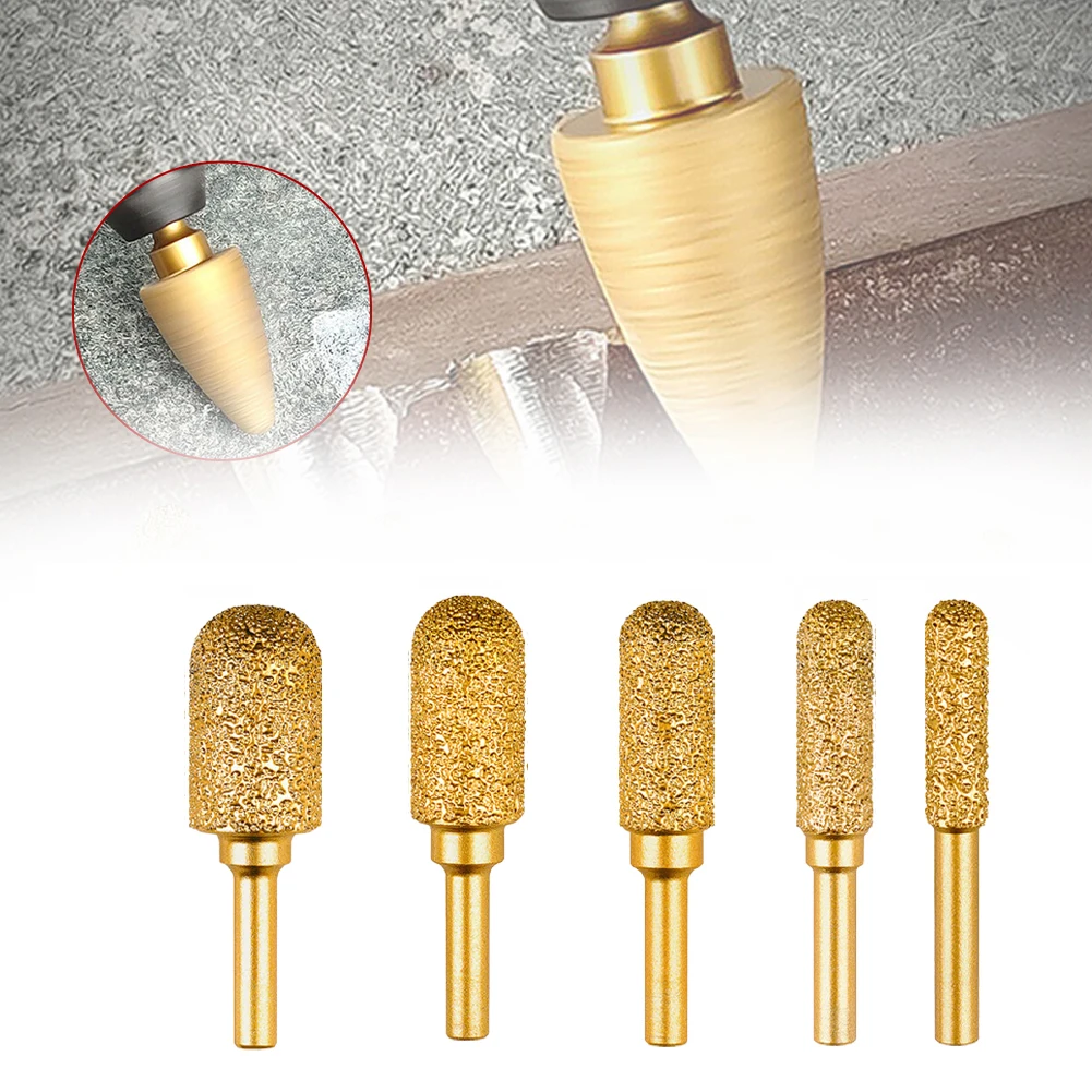2/5PCS 8-20mm Burr Rotary Tools Drill Grinding Head 6mm  Round Handle For Metal Engraving Polishing DIY Craft