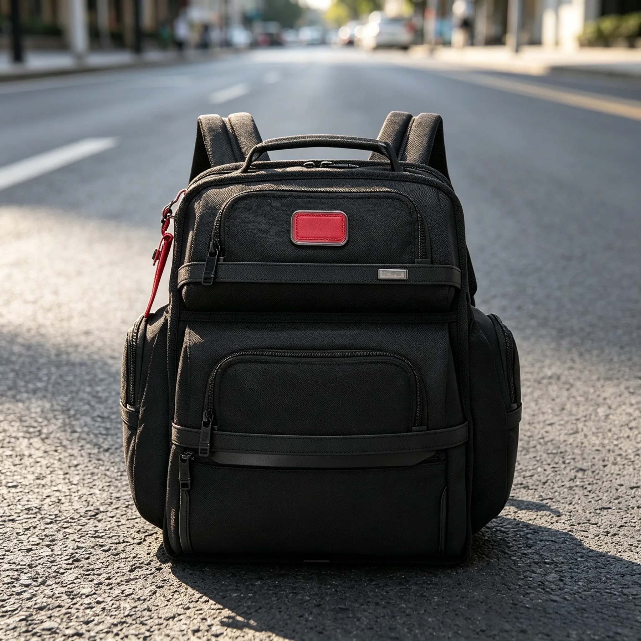 Men Ballistic Nylon Backpack Business Casual Laptop Bag for Business Trip Travel Daypack view 3