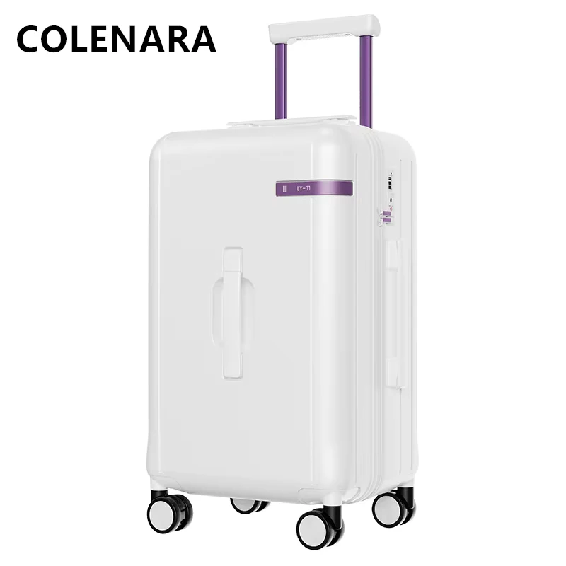 COLENARA Bagagem de viagem de mão 20 polegadas caixa de embarque espessada 24 "26" mala de carrinho de grande capacidade mala de cabine para PC masculina