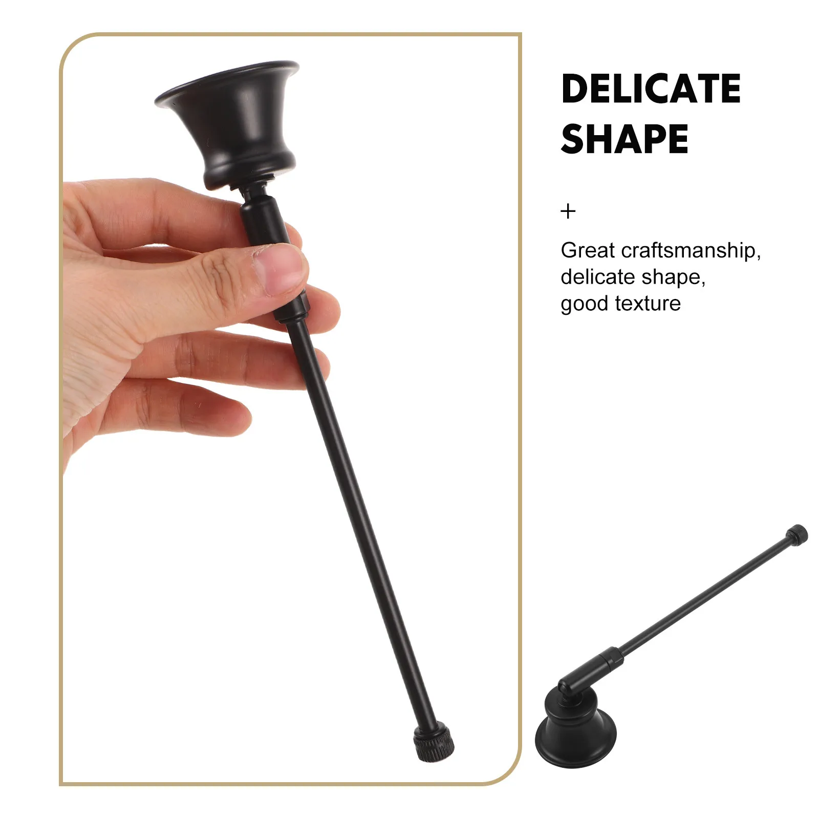 6.5 بوصة طفاية السنافر مقبض طويل الفتيل المعدني لهب السنافر لإطفاء آمن خمر أنيق #2