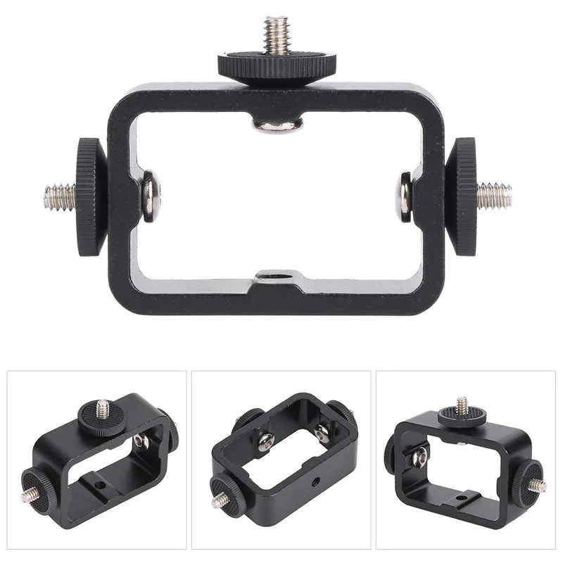 3 in 1 Holder Head Mount Flash Bracket Adapter phone Bracket Light Stand Holder For Gopro Live Broadcast Selfie Camera