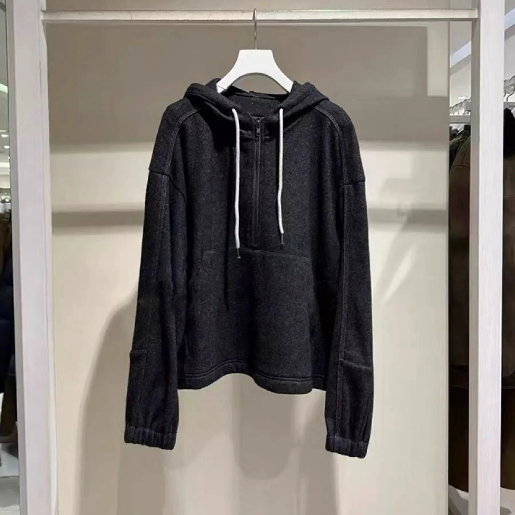 

Lemon Cheese 25 Winter Casual Versatile Hooded f Zip Thiened Wool Sweatirt Jaet Women's Loose Fit Long Sve ...