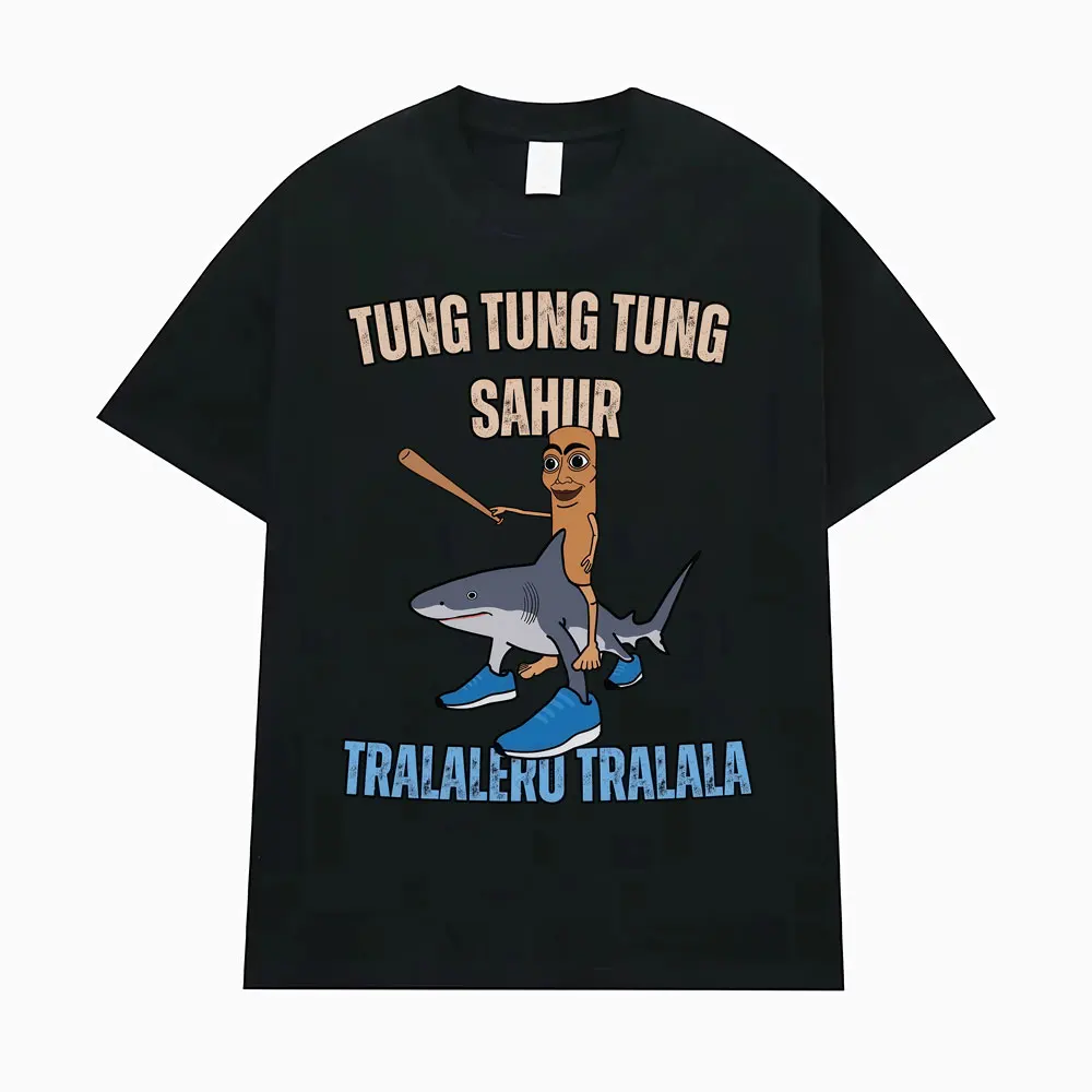 Tung Tung Tung Sahur Funny Baseball Bat Meme T-shirt Men Clothing Fashion Humor Style T Shirts Unisex Summer O-Neck Tops T Shirt image 5