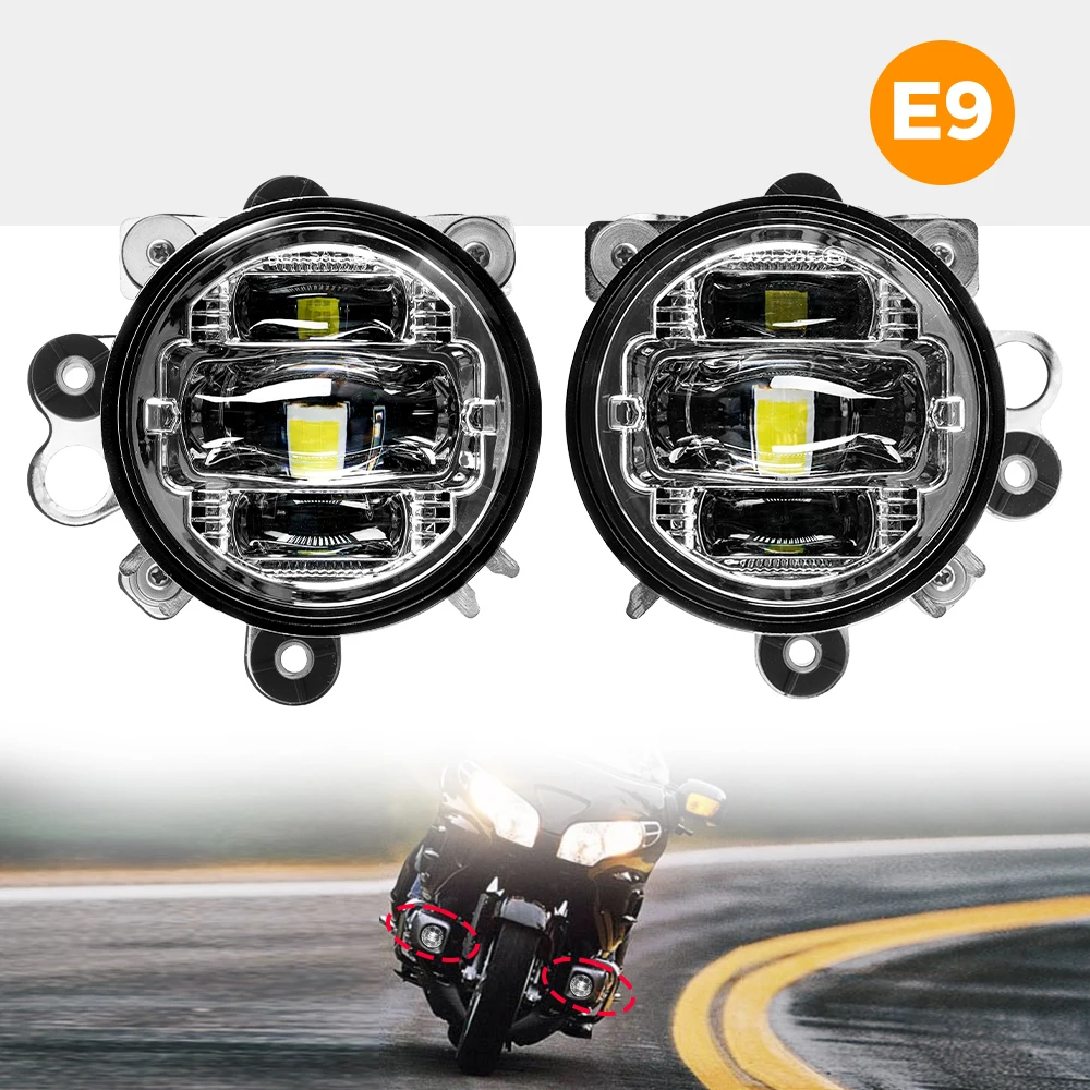 

Fog Lights E-Mark E9 For Honda Gold Wing GL1800 2002-2017 Motorcycle IP67 Waterproof LED Projector Passing Lamp Spotlight