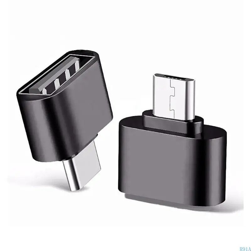 R91A ความเร็วเร็ว USB 2.0 A เป็นตัวแปลง MicroUSB Type C Converters 480Mbps Support รองรับการถ่ายโอนข้อมูล