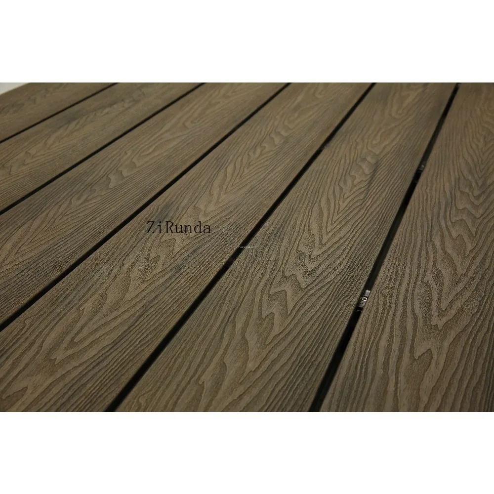 Versión personalizada de pavimento en relieve de colores mezclados, patrón de grano de madera resistente al agua, fuerte resistencia a los rayos UV