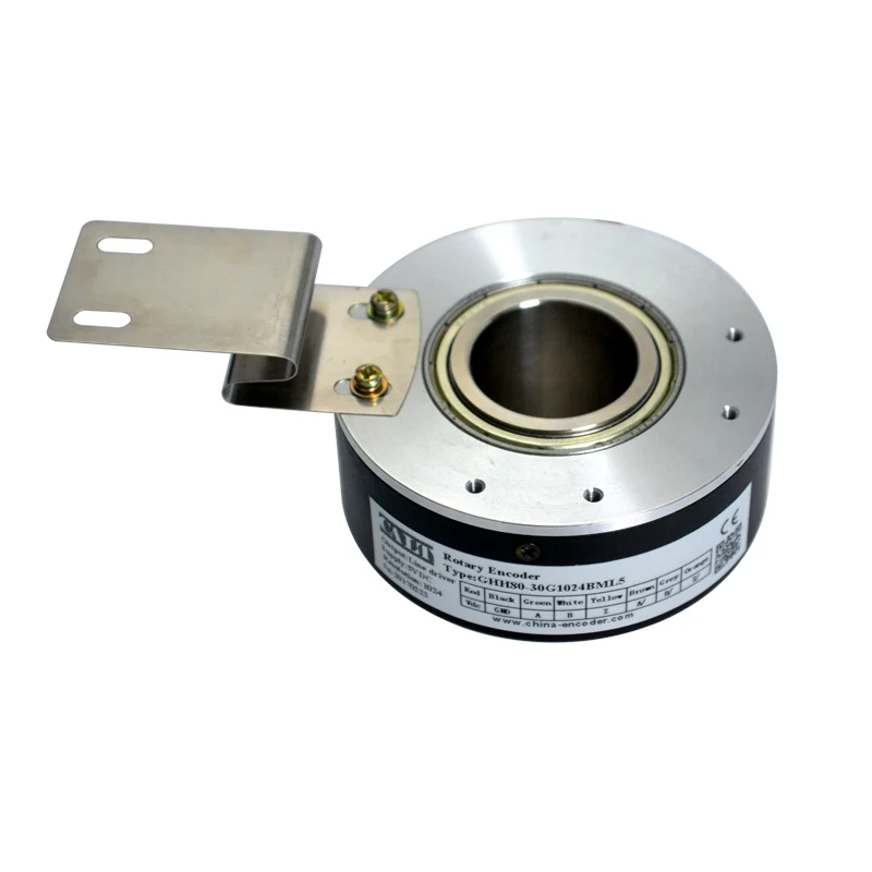 GHH80 Hollow Shaft Encoder 20-30mm NPN PNP HTL for Elevator Speed Sensor