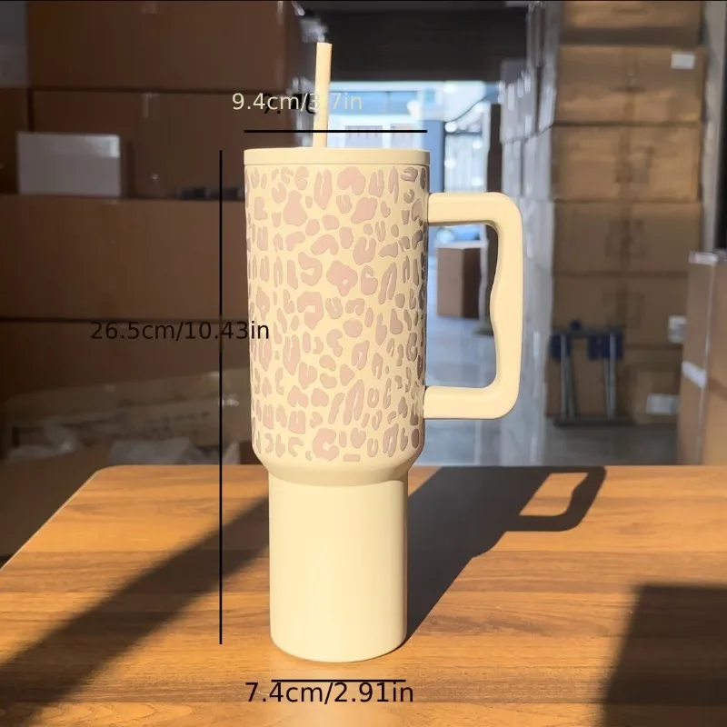 40 Oz Leopard Print Insulated Travel Cup Leak Proof Suitable for Indoor Outdoor and Office Unforgettable Gifts