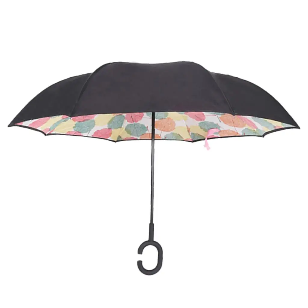 Large Reversible Sun Rain Stick Umbrellas Big Straight Parasol  Down