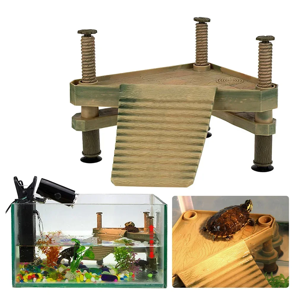 HotReptileTurtleBaskingPlatformDurablePlasticClimbingLadderIslandLandscapeFishTankHabitatAquariumOrnaments-AliExpress15