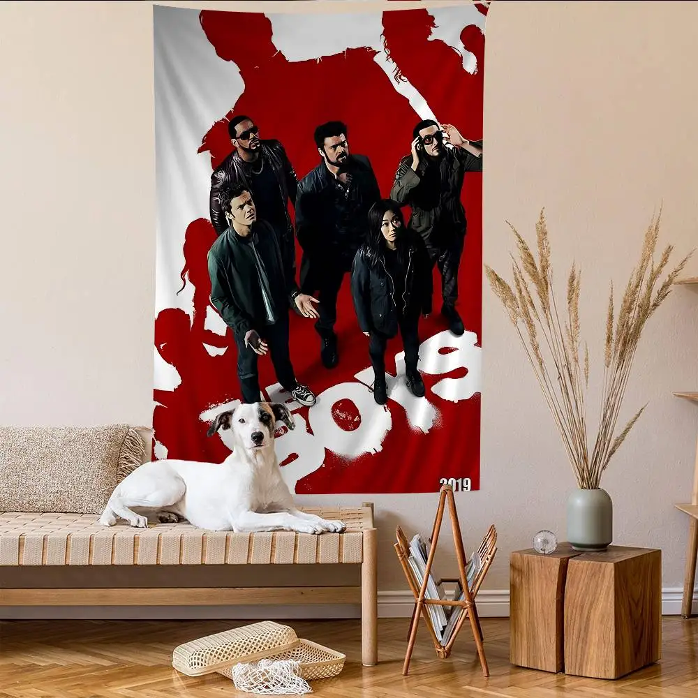 TV Show The Boys Anime Tapestry Hippie Flower Wall Carpets Dorm Decor Cheap Hippie Wall Hanging