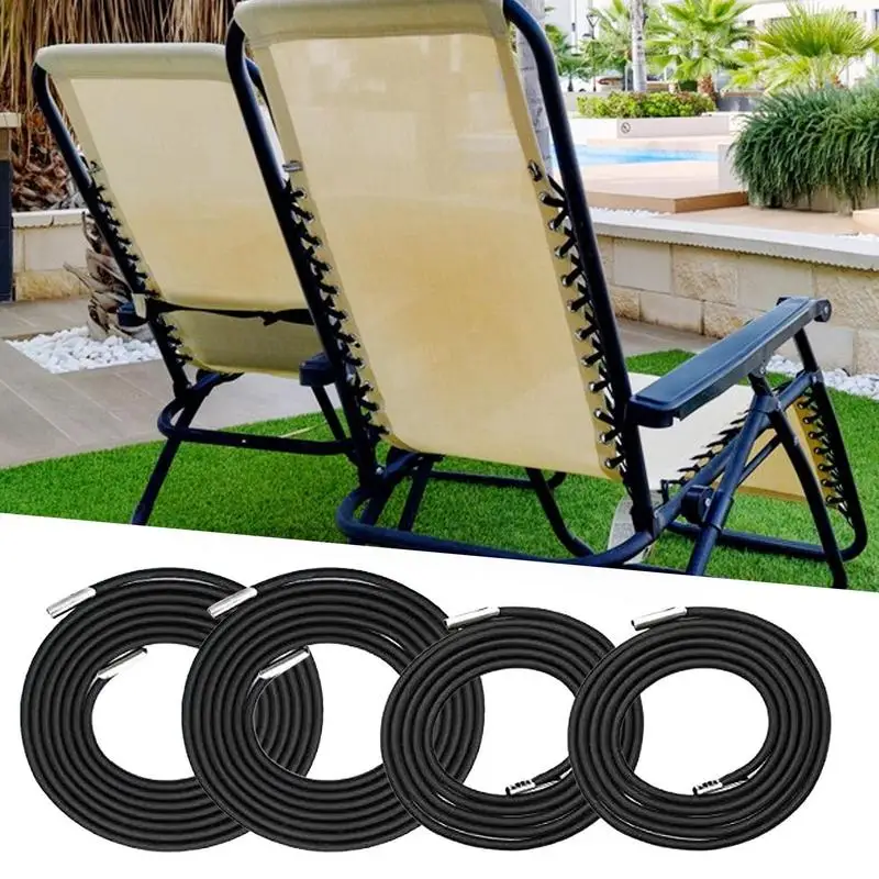 4Pcs Chair Replacement Cord Durable & Elastic Long Lasting Universal Chair Cord Outdoor Accessories For Recliners Lawn Chairs