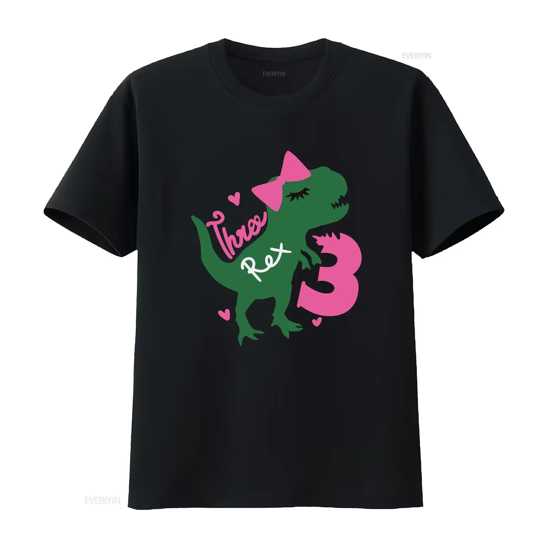 3rd Birthday T Shirt Girl Third Three Rex Dinosaur Year Old Dino vintage Washed Slightly Stretched Versatile fashion Unisex