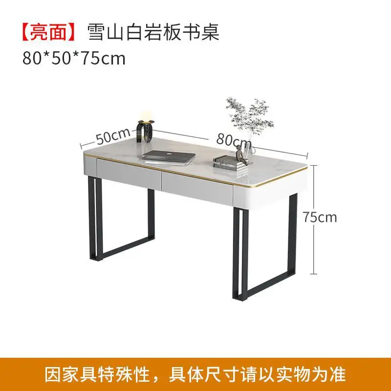 Mesa de ardósia simples nórdica pequeno apartamento com gaveta mesa de computador simples