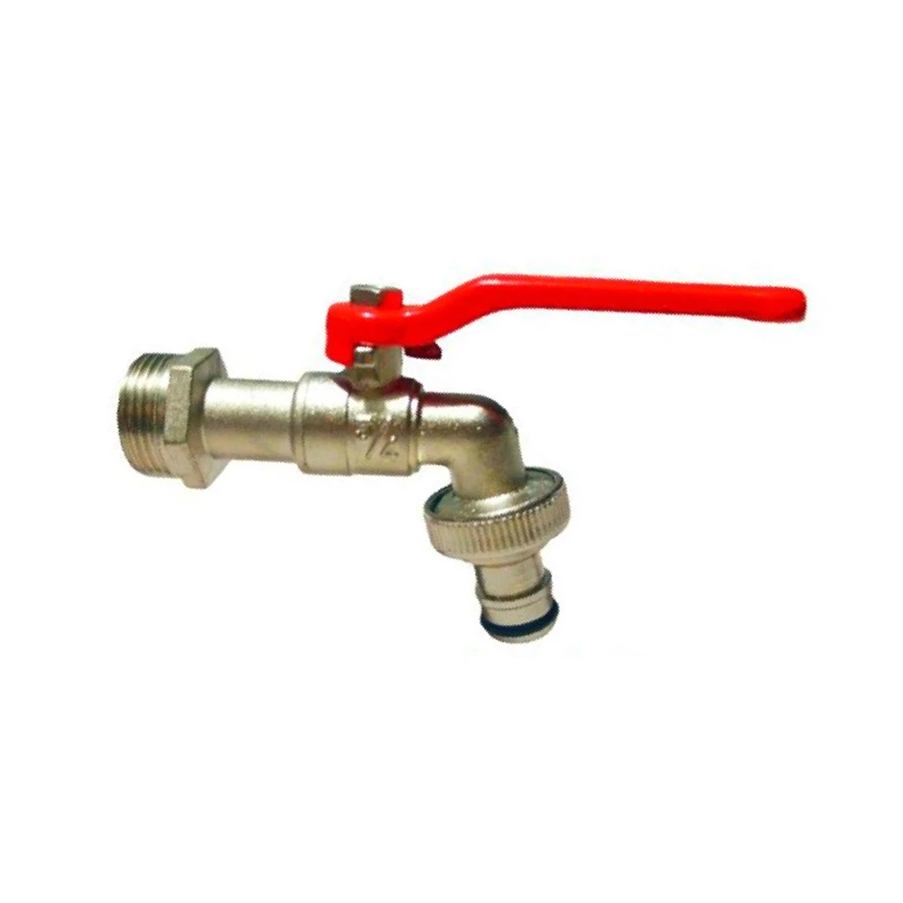 1/2inch 3/4 inch Zinc Alloy Lever Water Tap Faucet Ball Type Valve Red Handle Hose Plug For Washing Machine Garden Watering